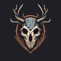 Shamans Skull Mask Vector Logo