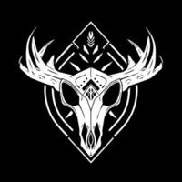 Shamans Skull Mask Vector Logo