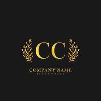 CC Initial beauty floral logo template vector