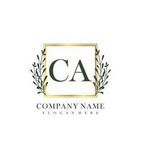 CA Initial beauty floral logo template vector