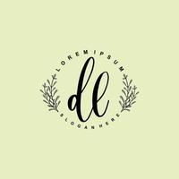 DL Initial beauty floral logo template vector