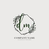 DM Initial beauty floral logo template vector