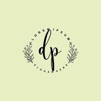 DP Initial beauty floral logo template vector