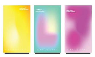 Fluid gradient background vector. Cute and minimal style posters with colorful, geometric shapes, stars and liquid color. Modern wallpaper design for social media, idol poster, banner, flyer. vector