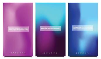 Fluid gradient background vector. Cute and minimal style posters with colorful, geometric shapes, stars and liquid color. Modern wallpaper design for social media, idol poster, banner, flyer. vector
