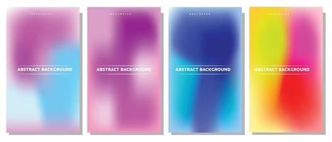 Fluid gradient background vector. Cute and minimal style posters with colorful, geometric shapes, stars and liquid color. Modern wallpaper design for social media, idol poster, banner, flyer. vector