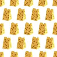 Seamless Pattern with Maasdam Cheese vector