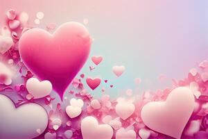 abstract background with heart shape texture for valentines and Christmas. pink background with bokeh and light. photo