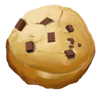 acquerello e disegno per cioccolato patata fritta biscotti. dolce e cibo arte. digitale pittura di forno e torta illustrazione. png