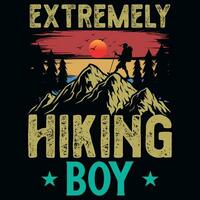 Hiking graphics tshirt design vector