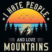 Mountain adventures tshirt design vector