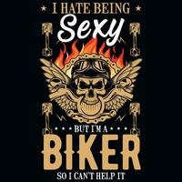 Motorcycle rider graphics tshirt design vector