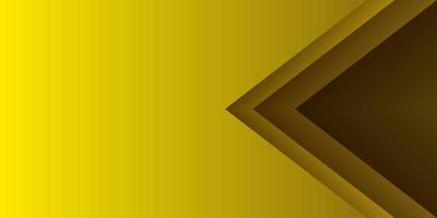 Gradient paper cut abstract background. Yellow arrowhead right triangle. Design element for template, card, cover, banner, poster, backdrop, wall. Vector illustration.