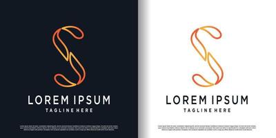 initial s logo design with creative concept premium vector