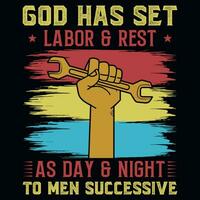 Labor day tshirt design vector