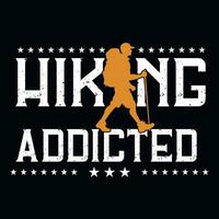 Hiking tshirt design vector