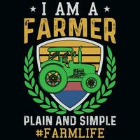 Farmer graphics tshirt design vector