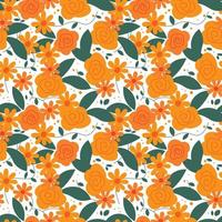 Floral shape seamless pattern. vector