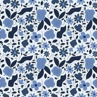 Floral shape seamless pattern. vector