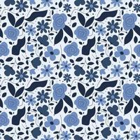 Floral shape seamless pattern. vector