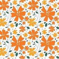 Floral shape seamless pattern. vector