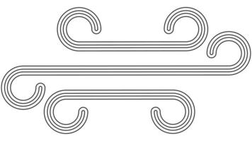 viento icono aire explotar, viento frío símbolo frio Ventoso ola vector