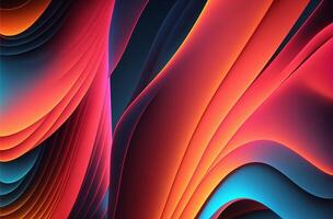 Abstract Red Yelllow Blue Lines 3D texture geometric colorful background Free Photo
