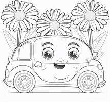 kids coloring page cartoon coloring page illustration vector. For kids coloring book AI Generative photo