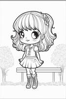 kids coloring page cartoon coloring page illustration vector. For kids coloring book photo