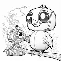 kids coloring page cartoon coloring page illustration vector. For kids coloring book photo