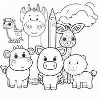 kids coloring page cartoon coloring page illustration vector. For kids coloring book photo