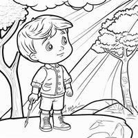 kids coloring page cartoon coloring page illustration vector. For kids coloring book photo