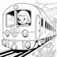 kids coloring page cartoon coloring page illustration vector. For kids coloring book photo