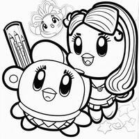 kids coloring page cartoon coloring page illustration vector. For kids coloring book photo