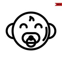 baby line icon vector