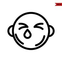 baby line icon vector