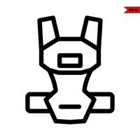 baby line icon vector