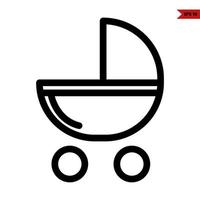 baby line icon vector