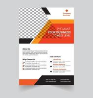 Modern business flyer template design free vector