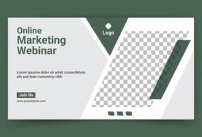 Online business web banner template design free vector
