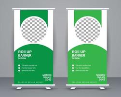 Roll up banner template  and travel banner design  free vector