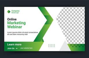Online business web banner template design free vector