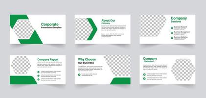 Corporate business presentation template design free vector