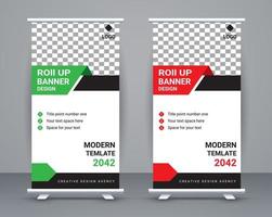 Roll up banner template  and travel banner design  free vector