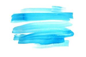 Blue brush stroke by Watercolor hand painting and splash abstract texture on white paper Background photo