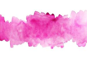 Pink Watercolor hand painting and splash abstract texture on white paper Background. photo