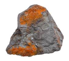 rough Hematite ore isolated on white photo