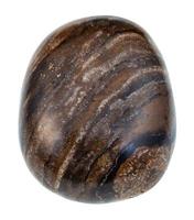 pebble of stromatolite gemstone from Peru isolated photo