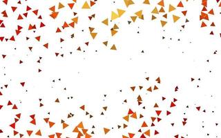 Light Red, Yellow vector backdrop with lines, triangles.