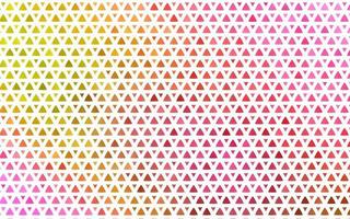 Light Red, Yellow vector seamless background with triangles.